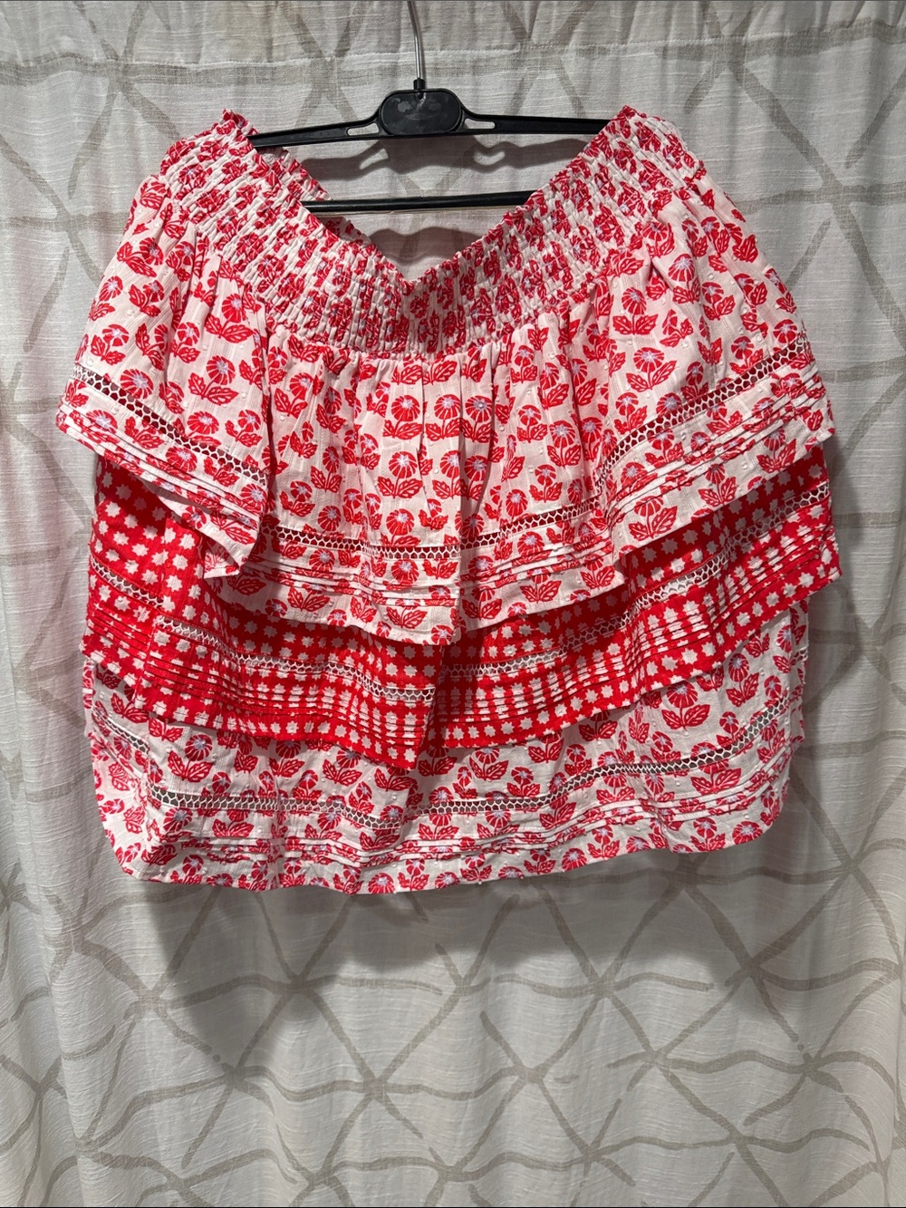 Roller Rabbit Red and White Ruffle Skirt